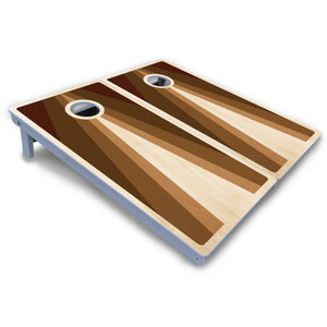 Retro Wood Triangle Cornhole Boards - All Weather Series Cornhole Solutions