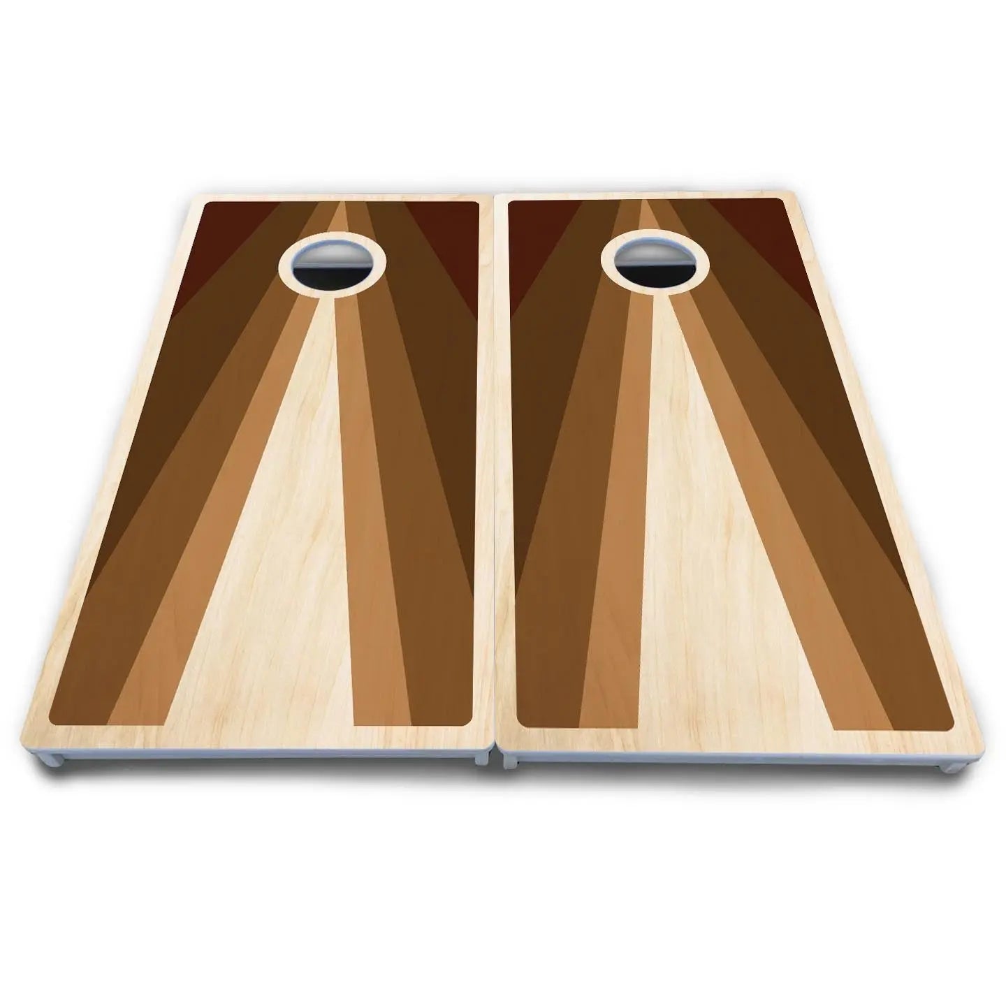 Retro Wood Triangle Cornhole Boards - All Weather Series Cornhole Solutions