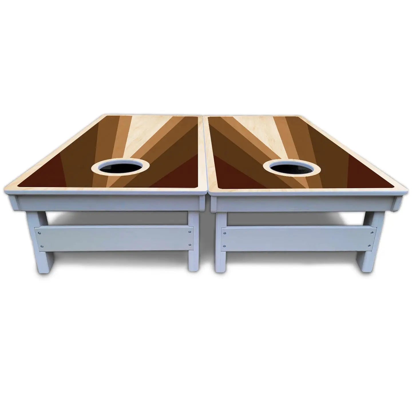 Retro Wood Triangle Cornhole Boards - All Weather Series Cornhole Solutions