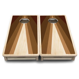 Retro Wood Triangle - Mini or Vacation Size Cornhole Boards Cornhole Solutions