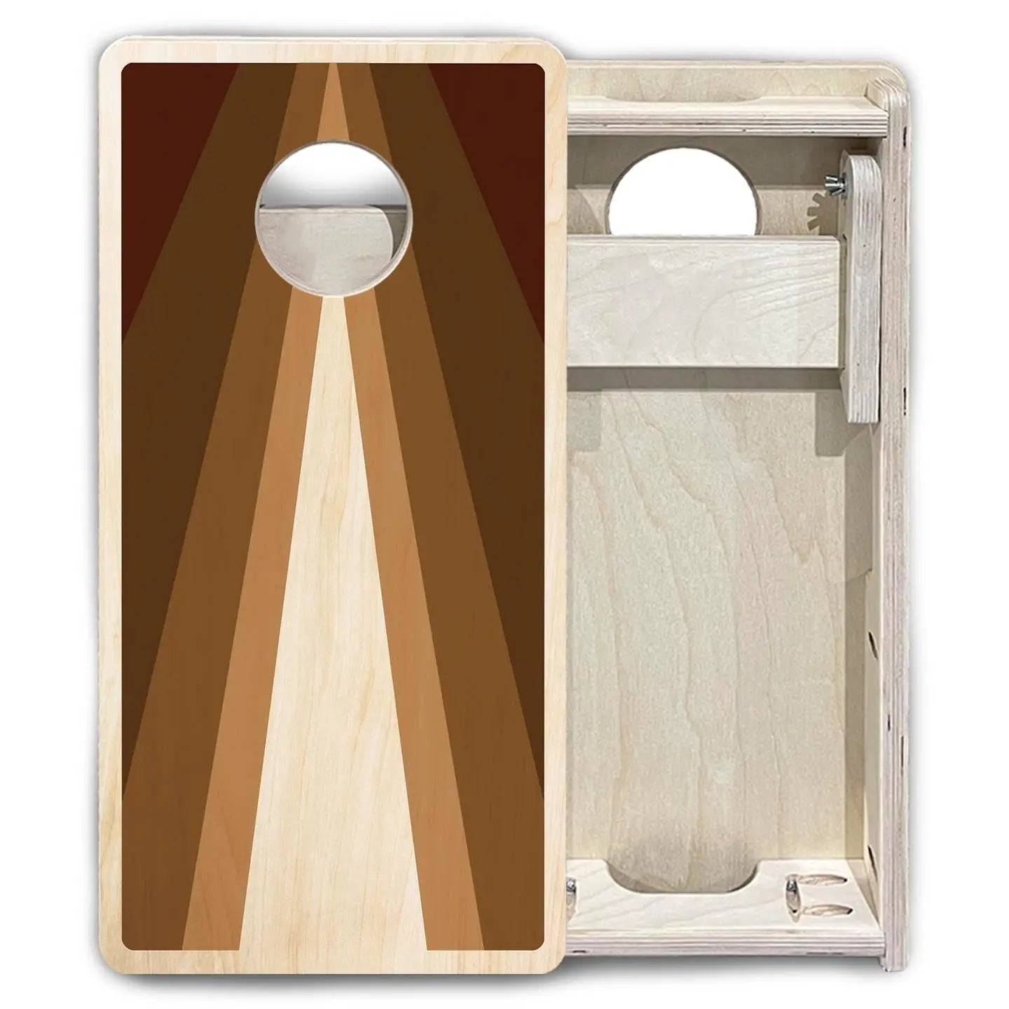 Retro Wood Triangle - Mini or Vacation Size Cornhole Boards Cornhole Solutions
