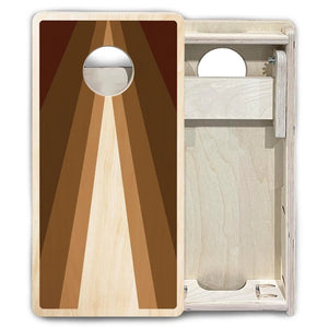 Retro Wood Triangle - Mini or Vacation Size Cornhole Boards Cornhole Solutions