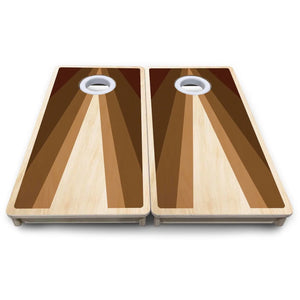 Retro Wood Triangle - Mini or Vacation Size Cornhole Boards Cornhole Solutions