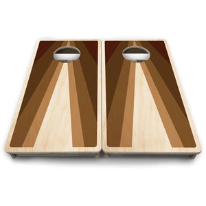 Retro Wood Triangle - Mini or Vacation Size Cornhole Boards Cornhole Solutions