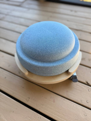 Wooden scooter board rolling bases for active indoor play
