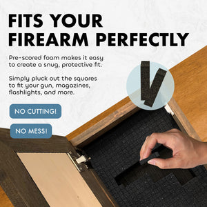 Farmhouse Rooster Gun Concealment Furniture - Handcrafted Hidden Gun Storage Wall Decor - Hidden Gun Shelf with Magnetic Lock for Quick Access