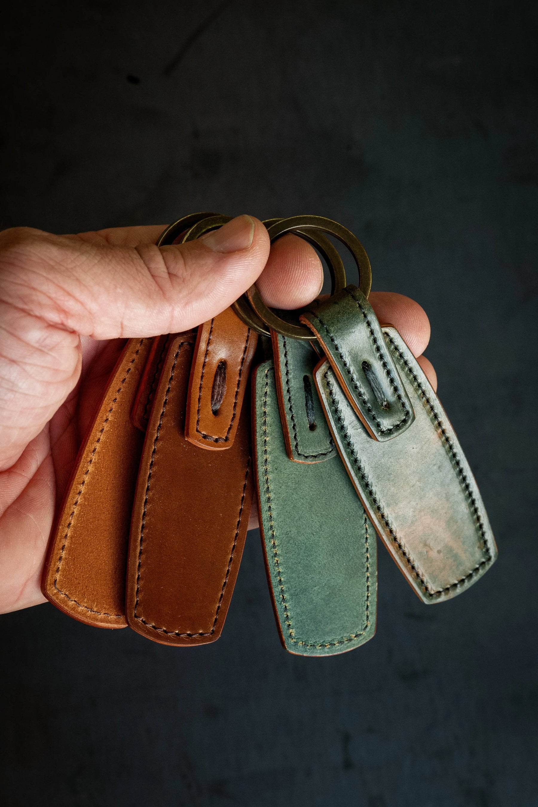 Rover Key Ring - Bourbon Horween Shell Cordovan Loyal Stricklin