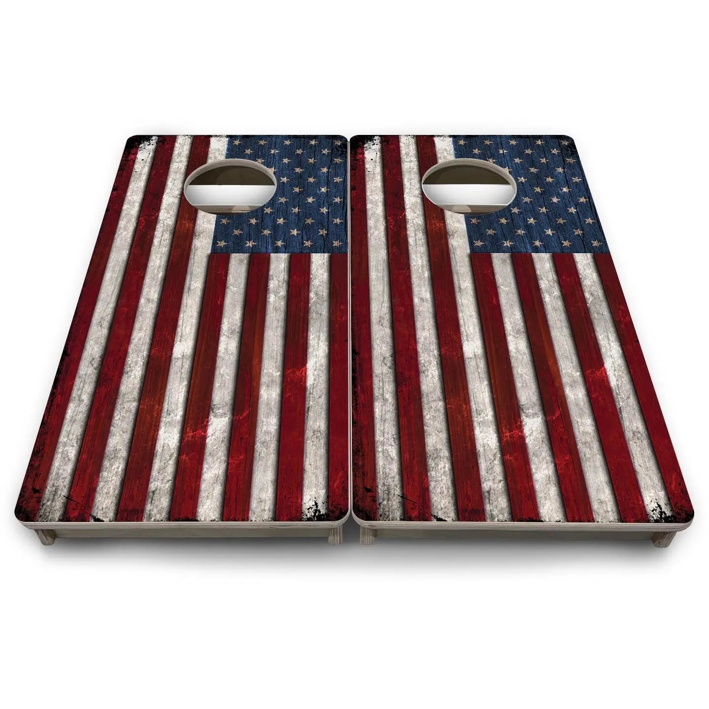 Rustic USA Flag - Mini or Vacation Size Cornhole Boards Cornhole Solutions