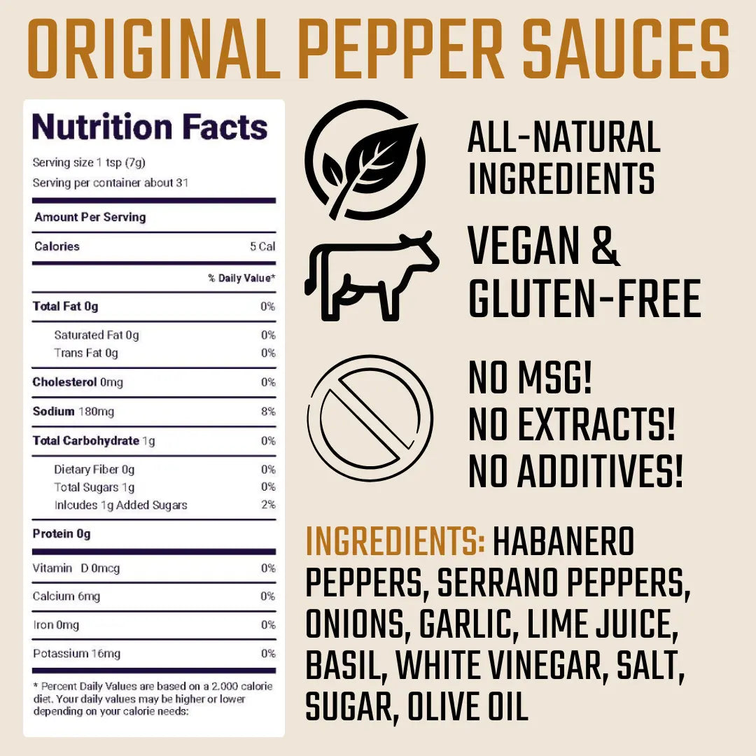 Sauce Daddy Original Pepper Sauce for tacos eggs and grilled meats