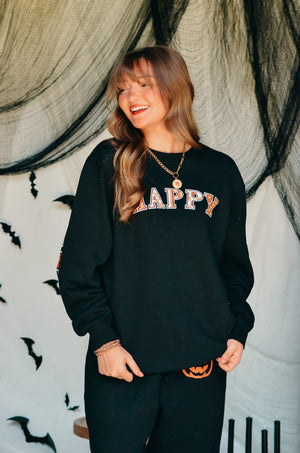 Happy Halloween Black Sweatshirt by Southern Bliss Company, product photo 2