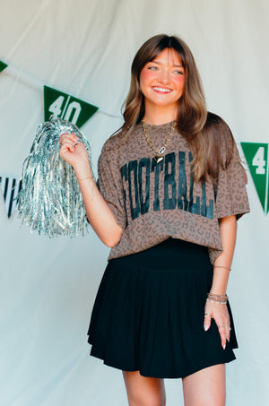 Football Brown Leopard Tee