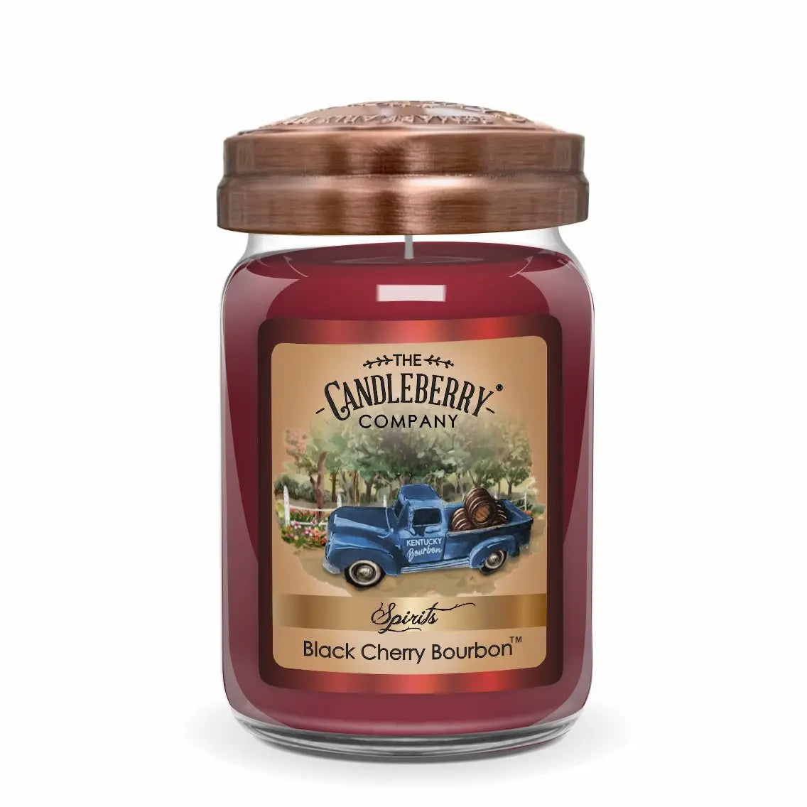 SPIRITS - Black Cherry Bourbon™, Large Jar Candle (Collective) The Candleberry® Candle Company