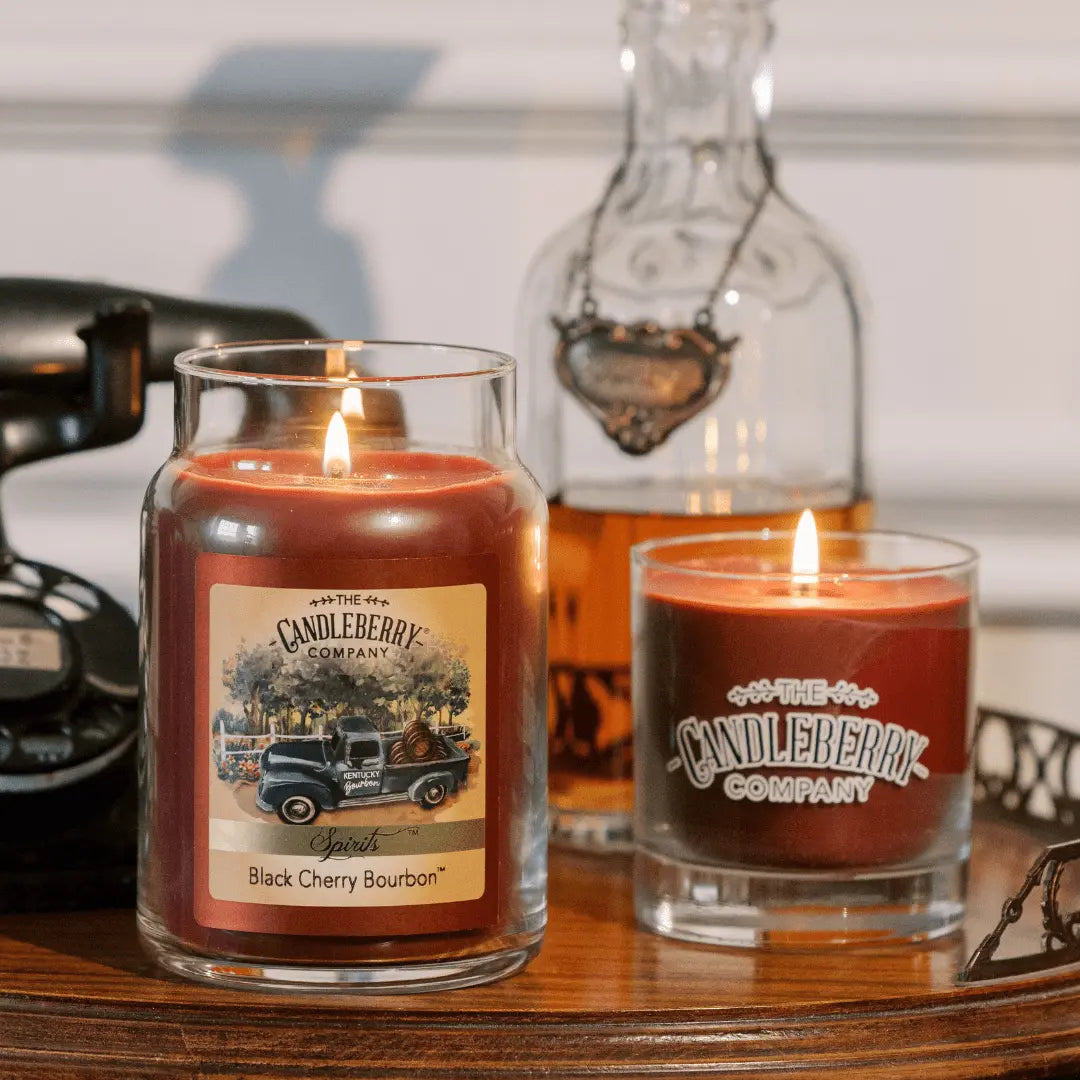 SPIRITS - Black Cherry Bourbon™, Large Jar Candle (Collective) The Candleberry® Candle Company