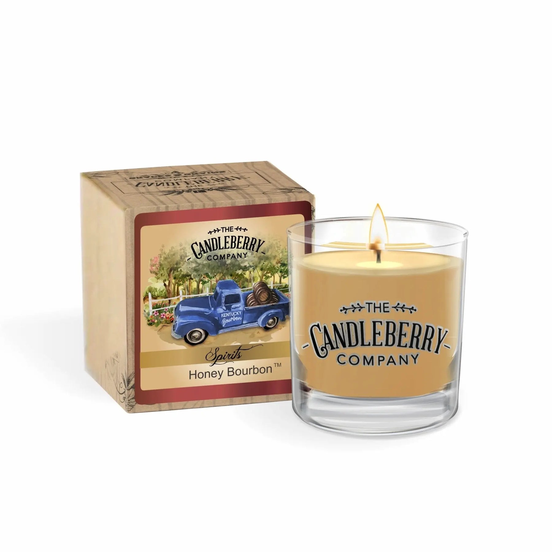 SPIRITS - Honey Bourbon™, Rocks Glass Candle (Collective) The Candleberry® Candle Company