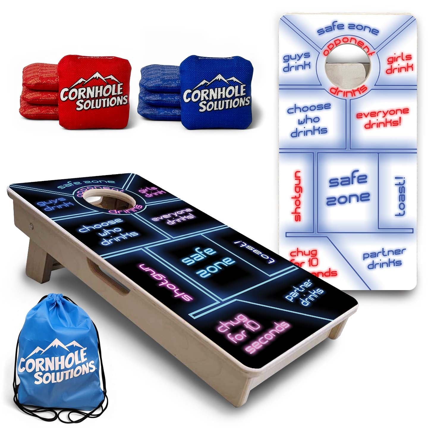 Drinking Game - Mini Cornhole Board Set (12" x 24") with 8 Mini Bags Cornhole Solutions