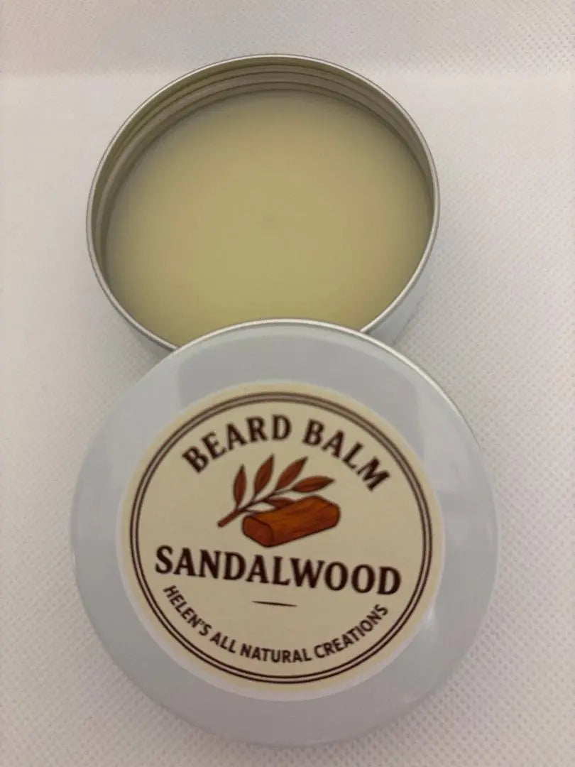 Sandalwood Beard Balm by Helen's - All Natural Ingredients for Beard Grooming and Moisturizing. Main Street Collective.