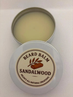 Sandalwood Beard Balm by Helen's - All Natural Ingredients for Beard Grooming and Moisturizing. Main Street Collective.