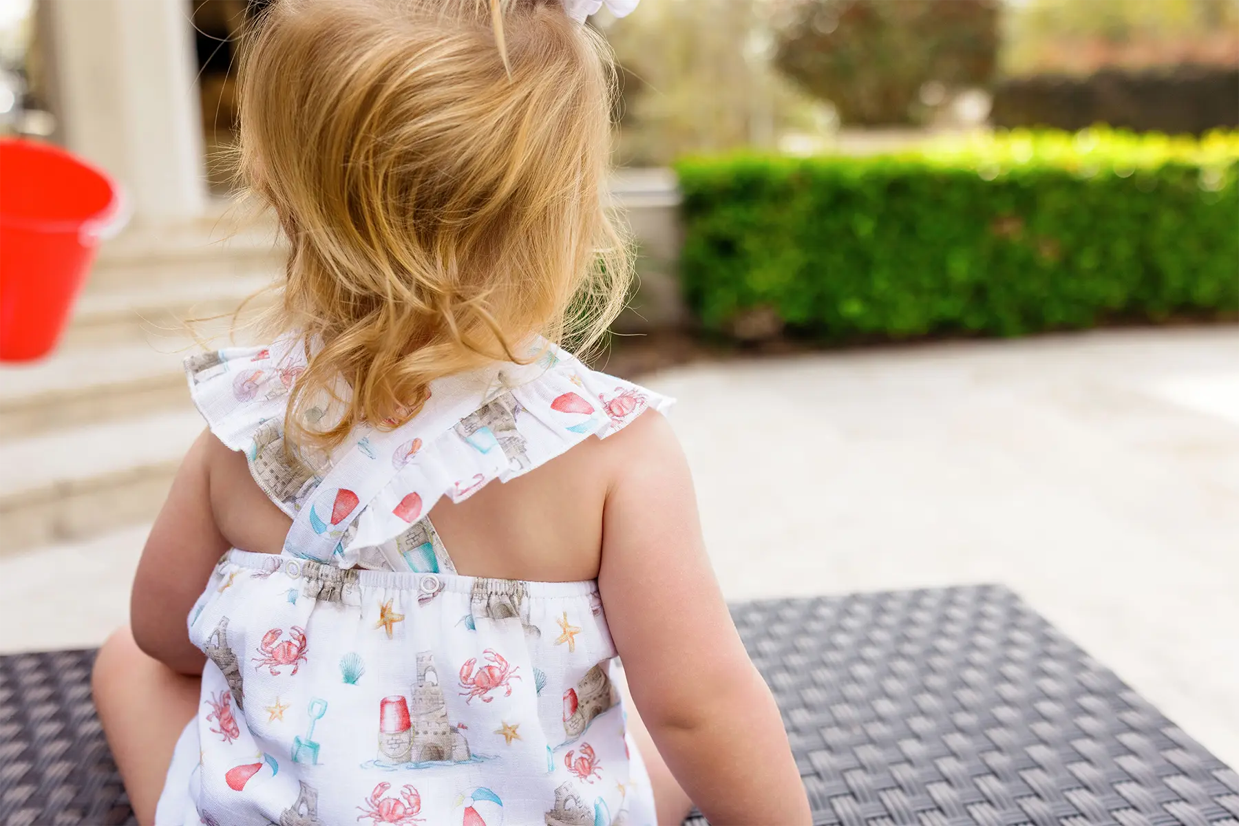 Sandcastle Kingdom Organic Muslin Bubble Romper Nola Tawk
