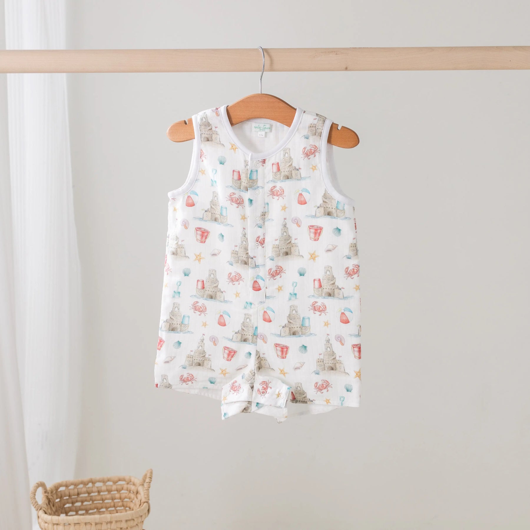 Sandcastle Kingdom Organic Muslin Shortall Nola Tawk