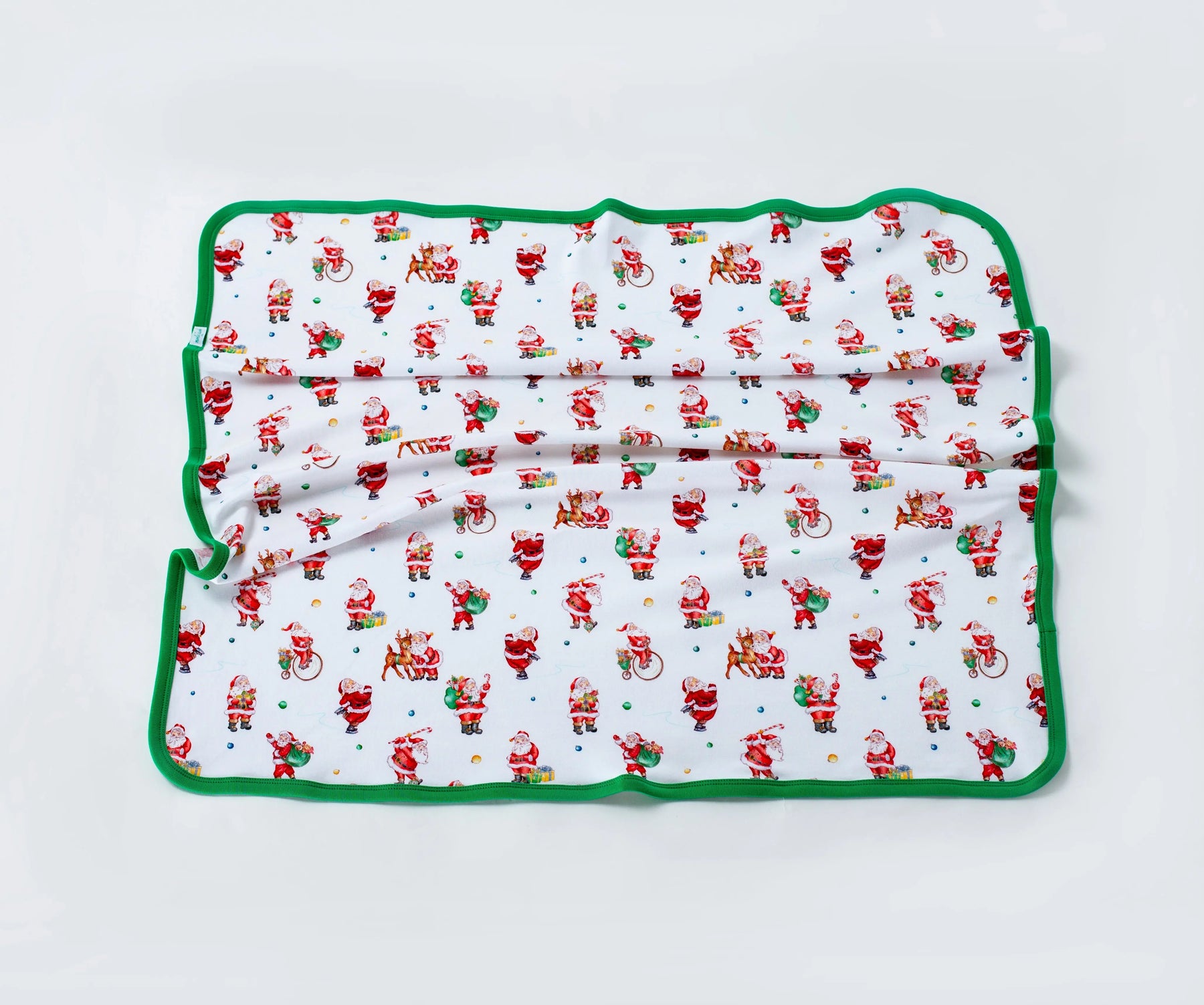 Santa Claus is Coming to Town Organic Cotton Christmas Baby Blanket Nola Tawk