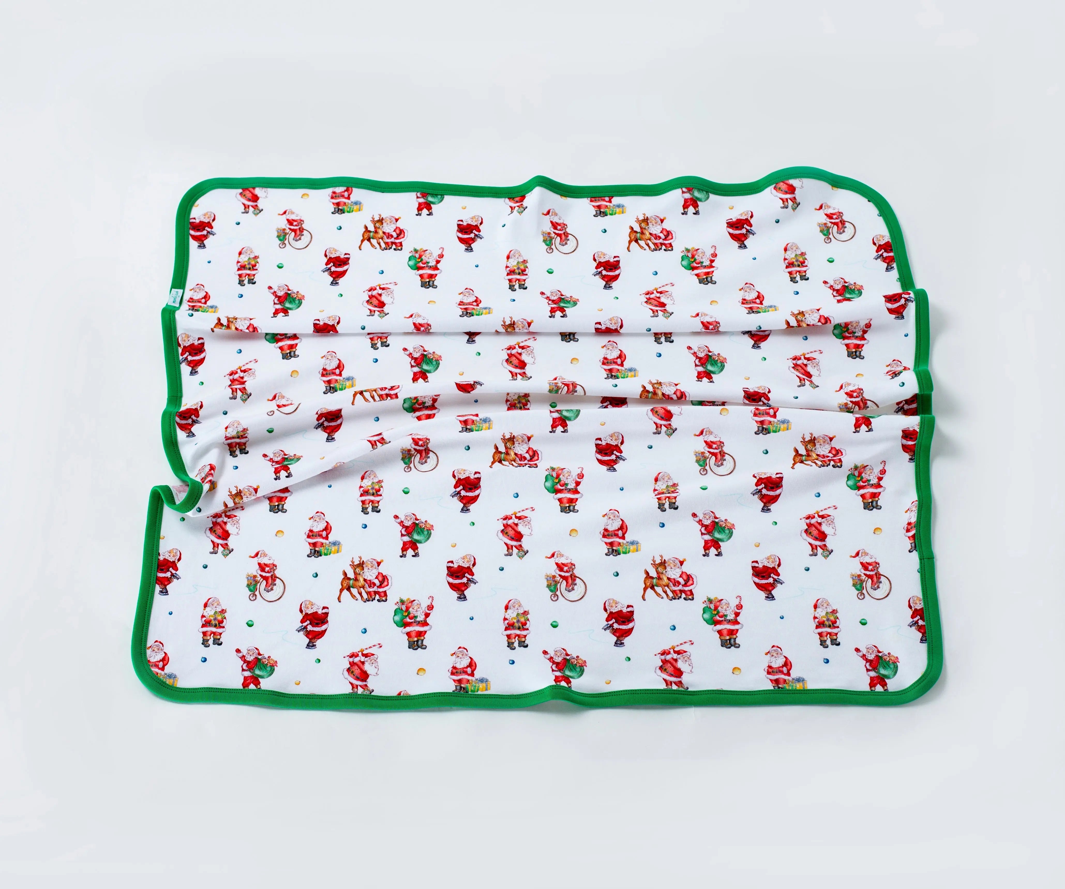 Santa Claus is Coming to Town Organic Cotton Christmas Baby Blanket Nola Tawk
