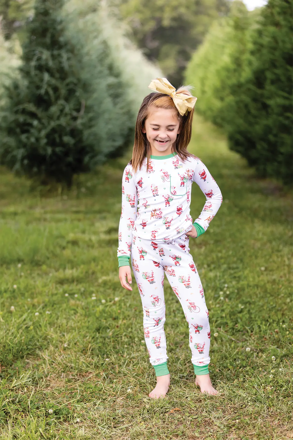 Santa Claus is Coming to Town Organic Cotton Christmas Kids Pajamas Nola Tawk