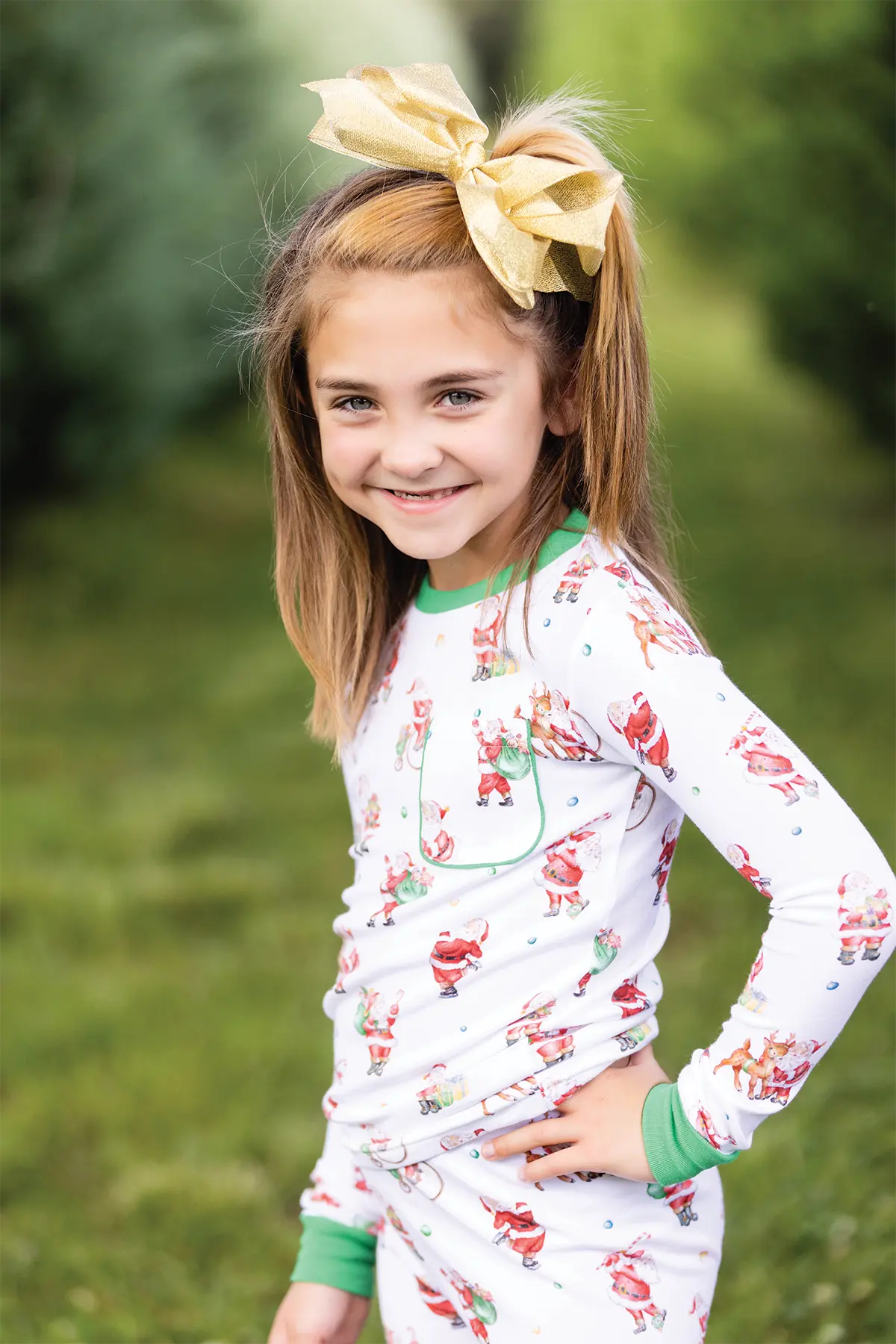 Santa Claus is Coming to Town Organic Cotton Christmas Kids Pajamas Nola Tawk
