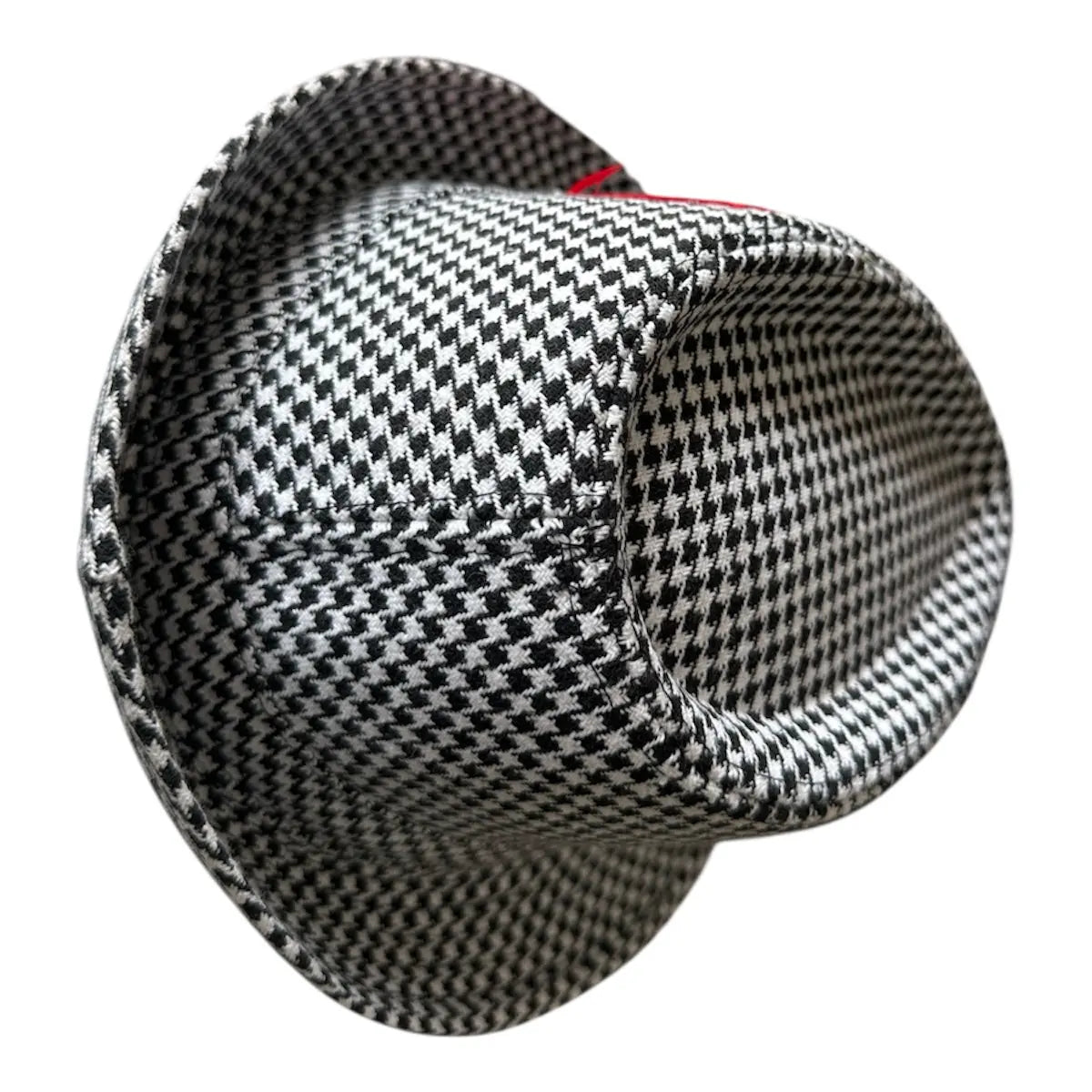 Houndstooth game day fedora detail view