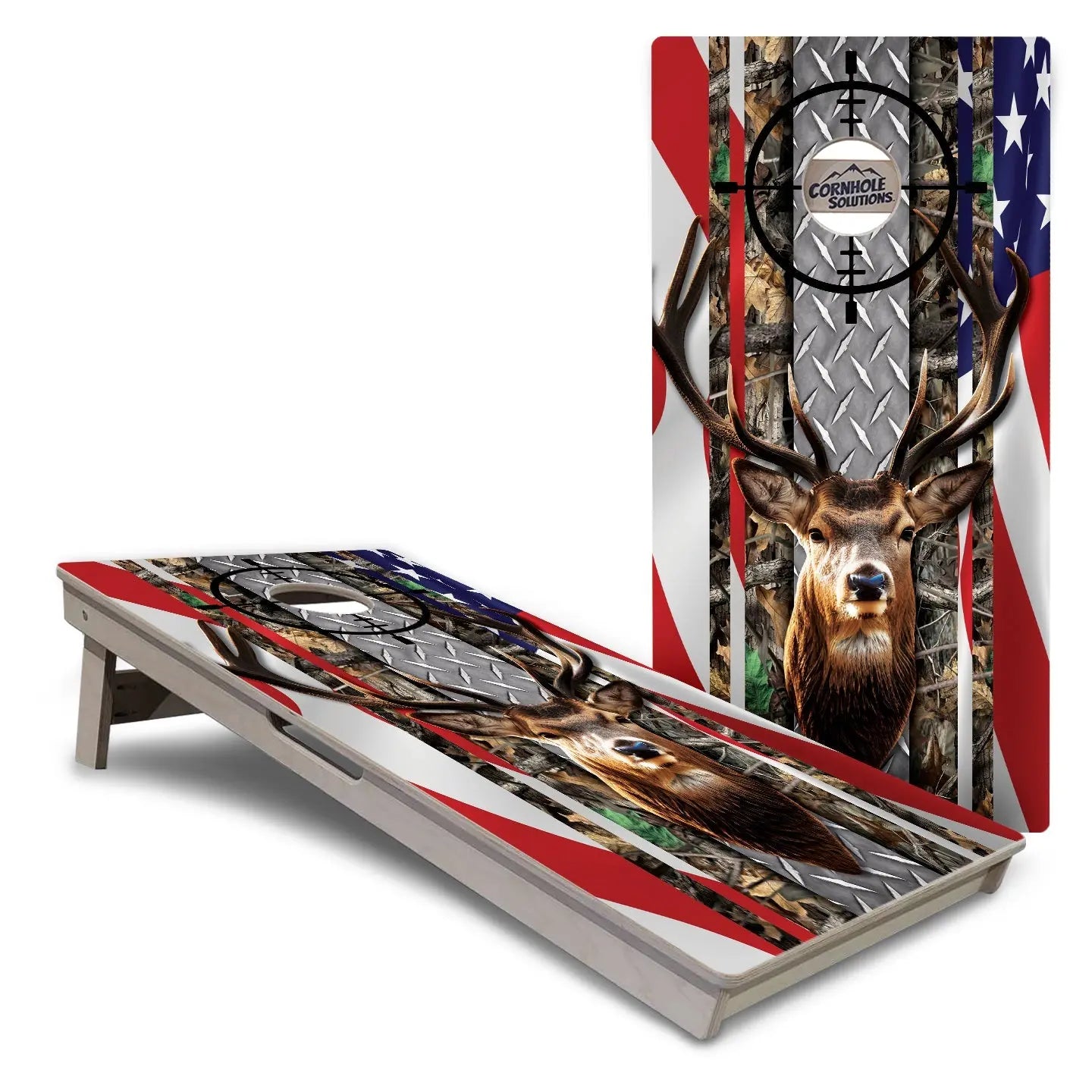 Scope Deer & Fish Cornhole Boards - Professional Tournament Series Cornhole Solutions