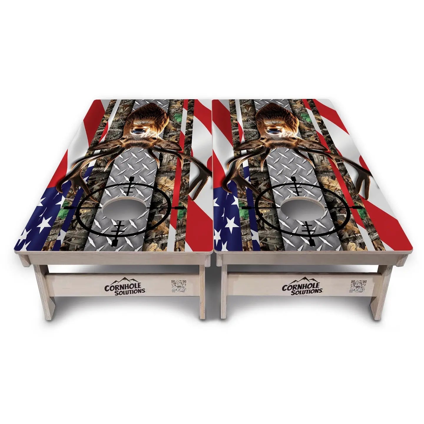 Scope Deer & Fish Cornhole Boards - Professional Tournament Series Cornhole Solutions