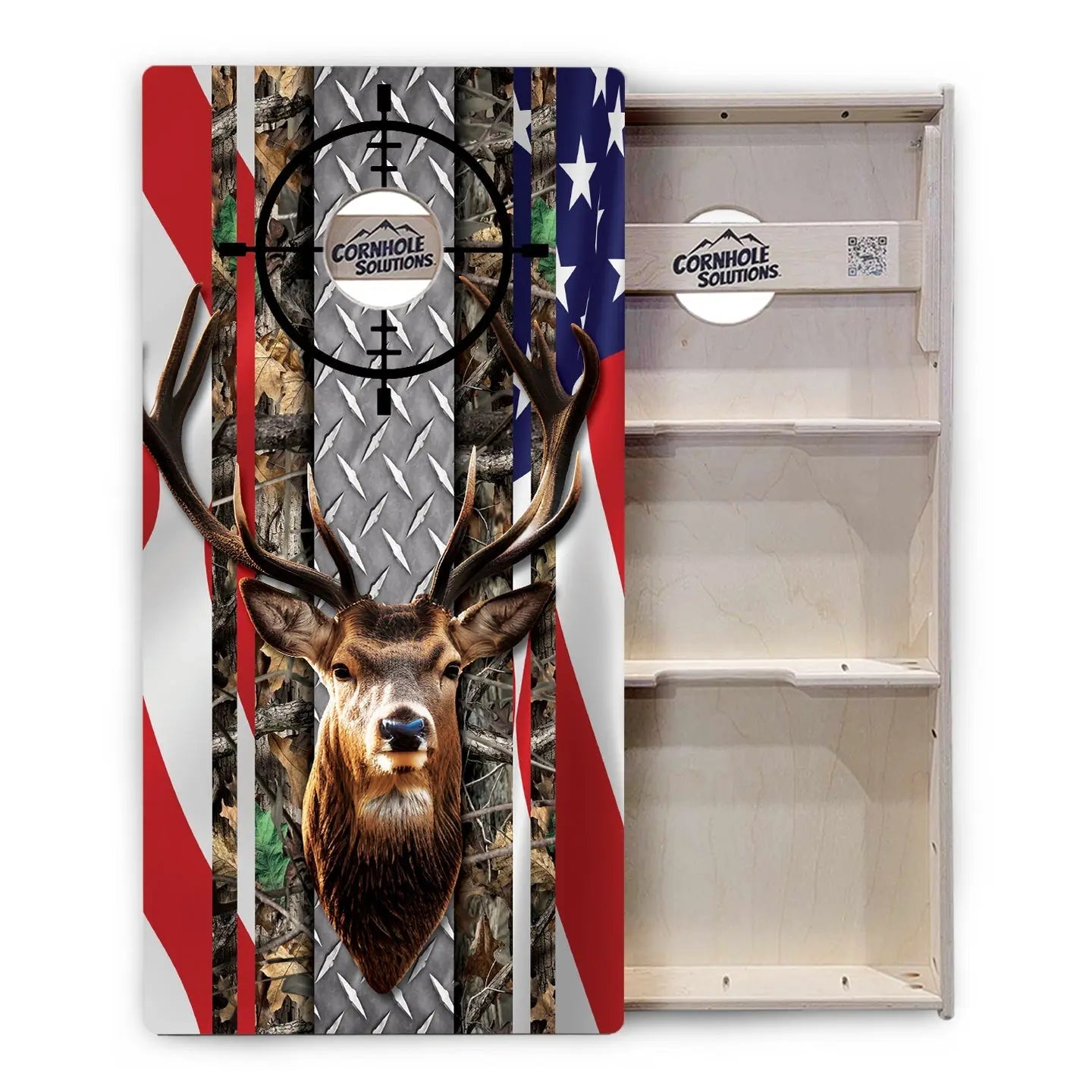 Scope Deer & Fish Cornhole Boards - Professional Tournament Series Cornhole Solutions