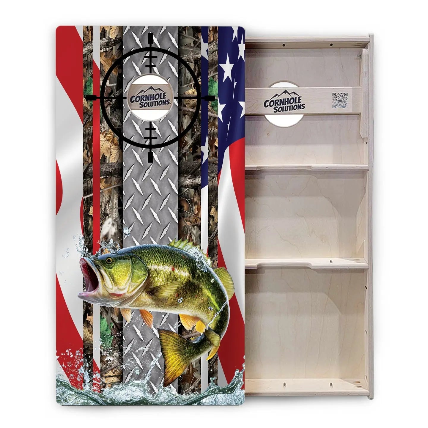 Scope Deer & Fish Cornhole Boards - Professional Tournament Series Cornhole Solutions