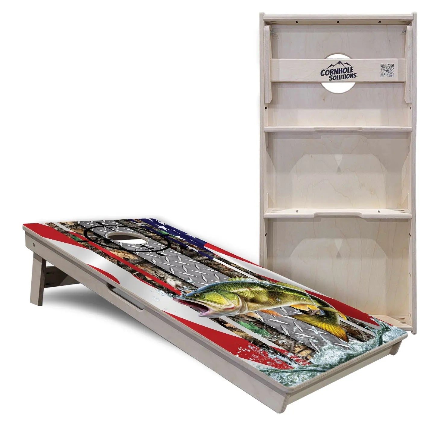 Scope Deer & Fish Cornhole Boards - Professional Tournament Series Cornhole Solutions