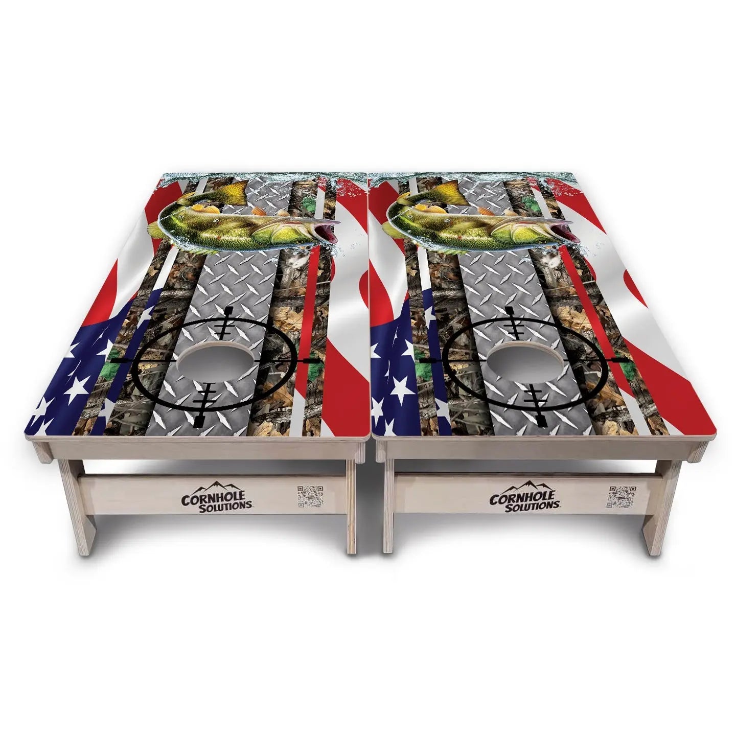 Scope Deer & Fish Cornhole Boards - Professional Tournament Series Cornhole Solutions