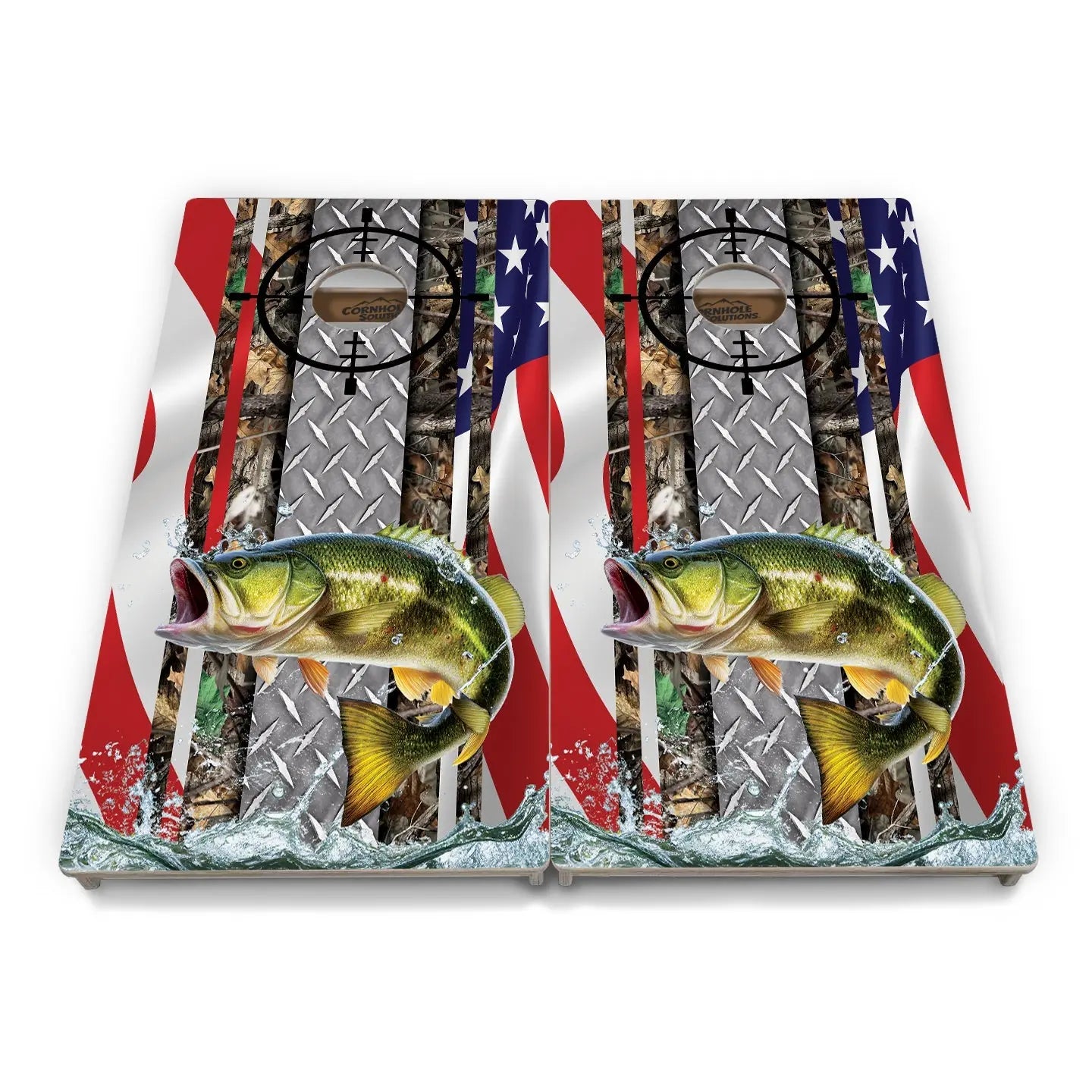 Scope Deer & Fish Cornhole Boards - Professional Tournament Series Cornhole Solutions