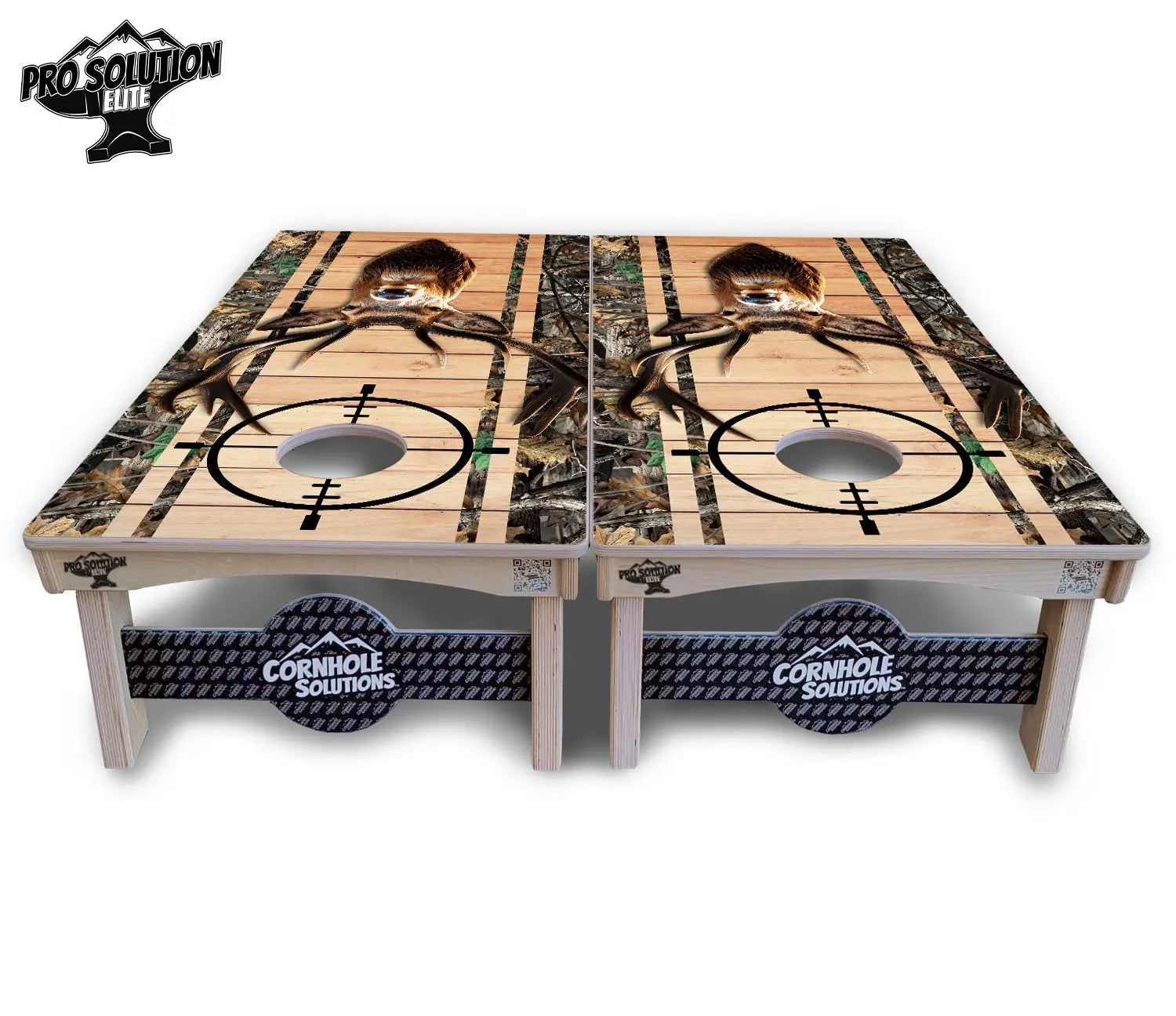 Scope Deer & Fish Plank Cornhole Boards - Pro Solution Elite Series Cornhole Solutions