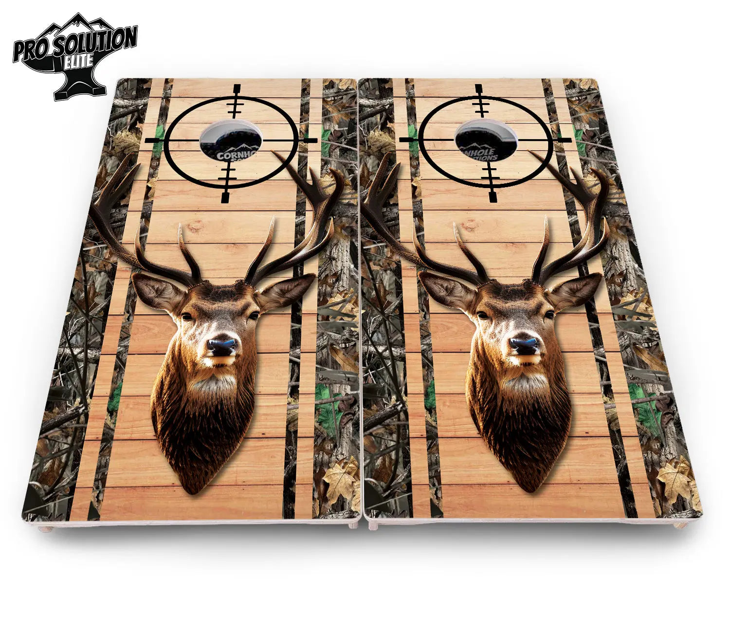 Scope Deer & Fish Plank Cornhole Boards - Pro Solution Elite Series Cornhole Solutions