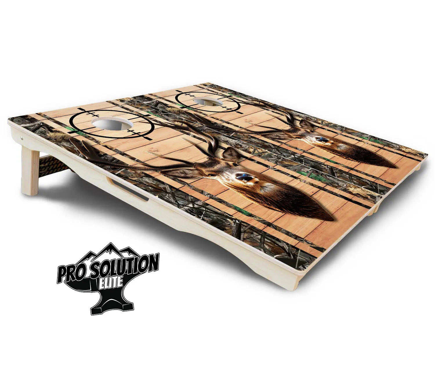 Scope Deer & Fish Plank Cornhole Boards - Pro Solution Elite Series Cornhole Solutions