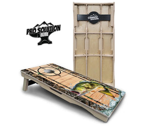 Scope Deer & Fish Plank Cornhole Boards - Pro Solution Elite Series Cornhole Solutions