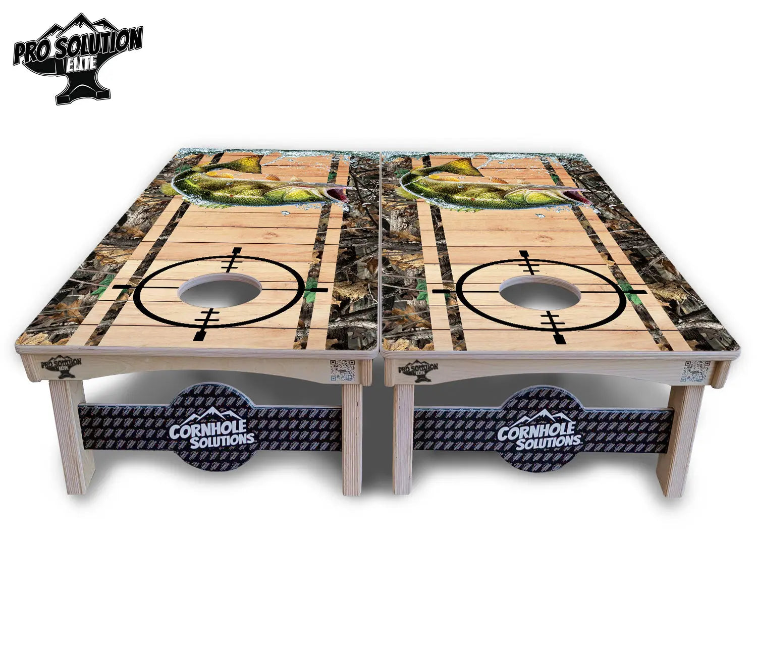 Scope Deer & Fish Plank Cornhole Boards - Pro Solution Elite Series Cornhole Solutions