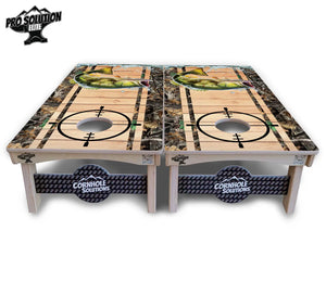 Scope Deer & Fish Plank Cornhole Boards - Pro Solution Elite Series Cornhole Solutions
