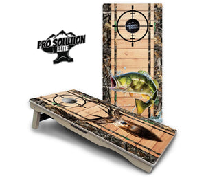 Scope Deer & Fish Plank Cornhole Boards - Pro Solution Elite Series Cornhole Solutions