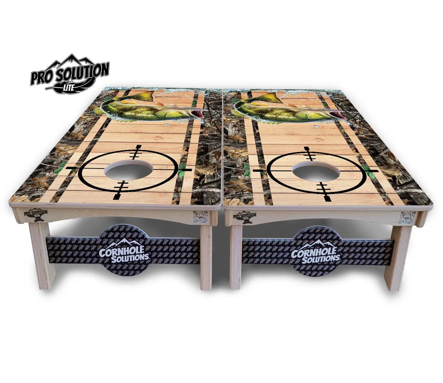 Scope Deer & Fish Plank Cornhole Boards - Pro Solution Lite Series Cornhole Solutions
