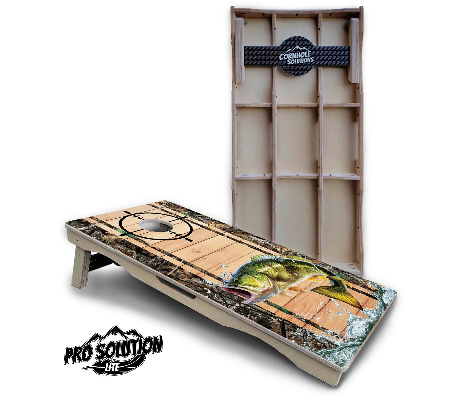Scope Deer & Fish Plank Cornhole Boards - Pro Solution Lite Series Cornhole Solutions