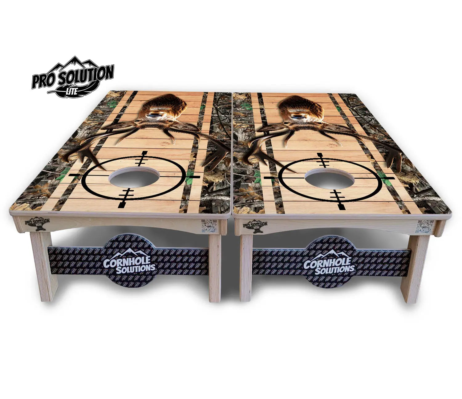 Scope Deer & Fish Plank Cornhole Boards - Pro Solution Lite Series Cornhole Solutions