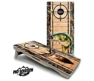 Scope Deer & Fish Plank Cornhole Boards - Pro Solution Lite Series Cornhole Solutions