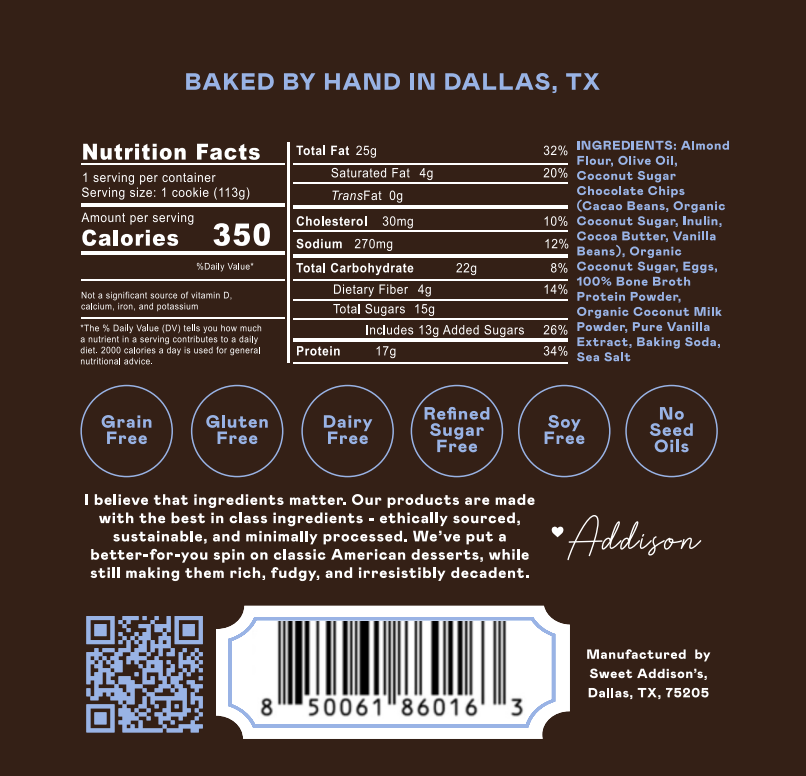 The Protein Cookie (17g) by Sweet Addison's, product view 2