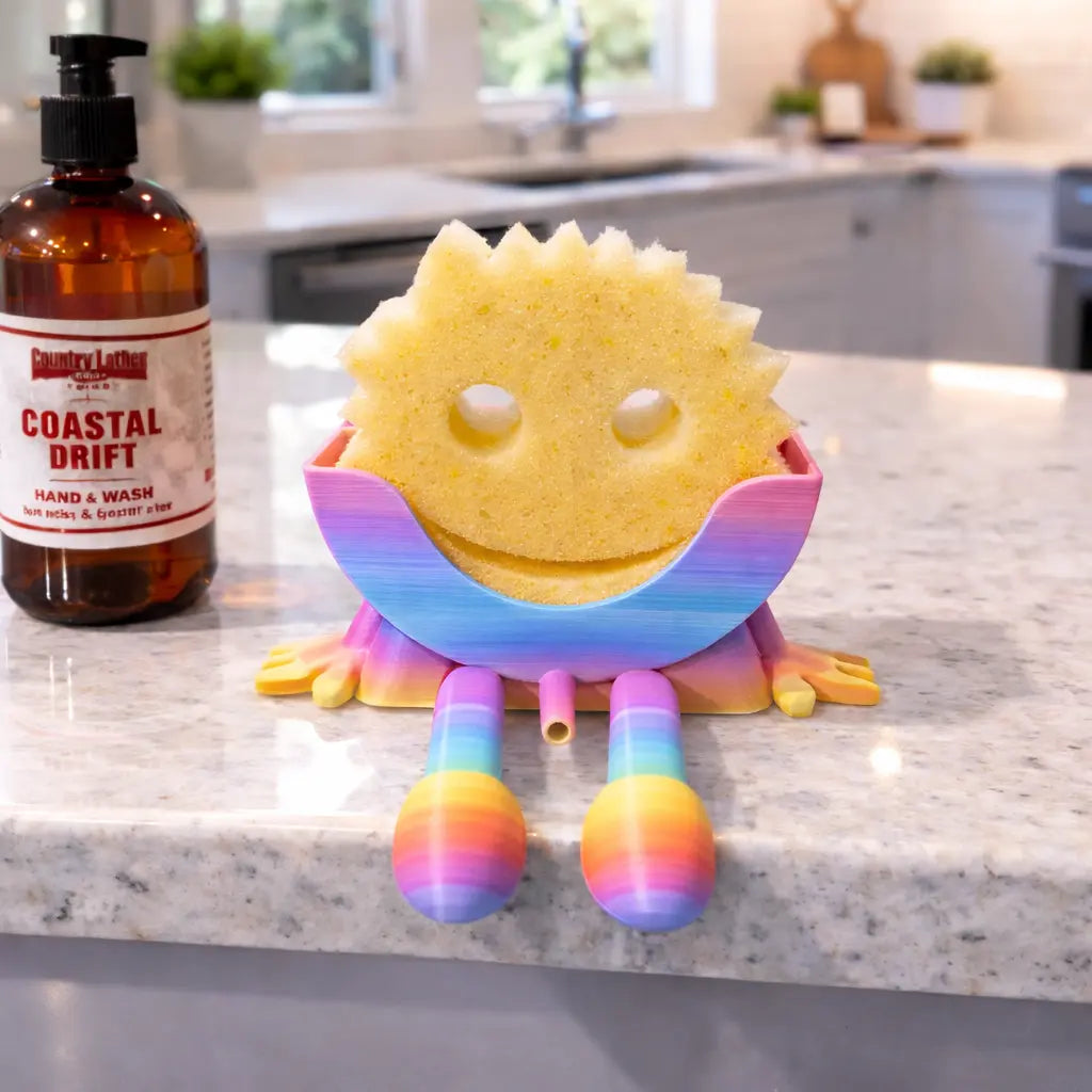Scrub Daddy Sponge Holder with Hanging Feet | 3D Printed Sink Caddy The Tween Space