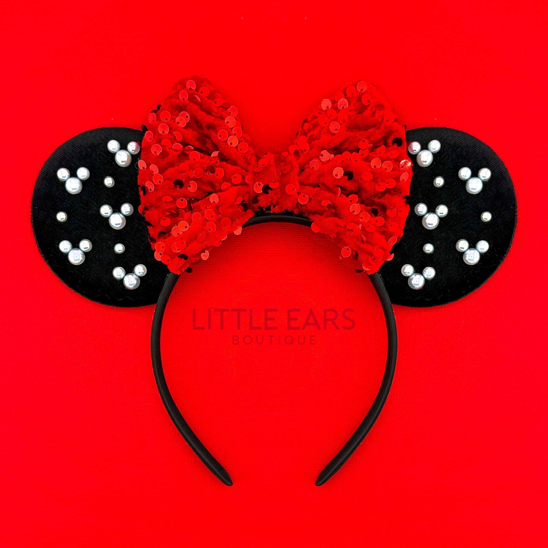 Black Velvet Christmas Mickey Ears