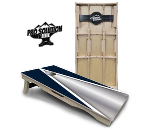 Silver/Blue Triangle Cornhole Boards - Pro Solution Elite Series Cornhole Solutions